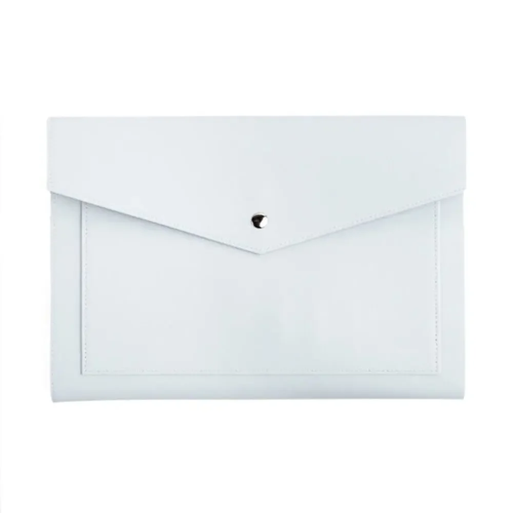 Glass Ladder & Co Megan Vegan Portfolio Clutch in Cloud Gray New
